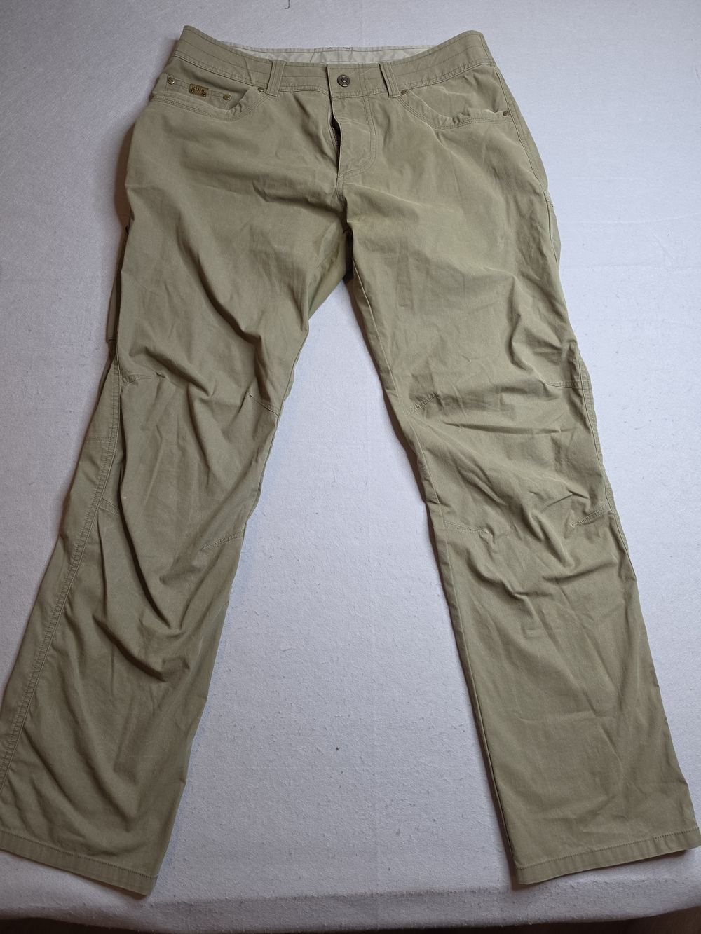 Kuhl Revolvr Pants Mens 35x34 Beige Vintage Patina Dye Side Pocket - Picture 2 of 11